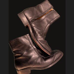 Mens "O’SULLIVAN' Vintage Black Leather Ankle Boots SZ 9 3E